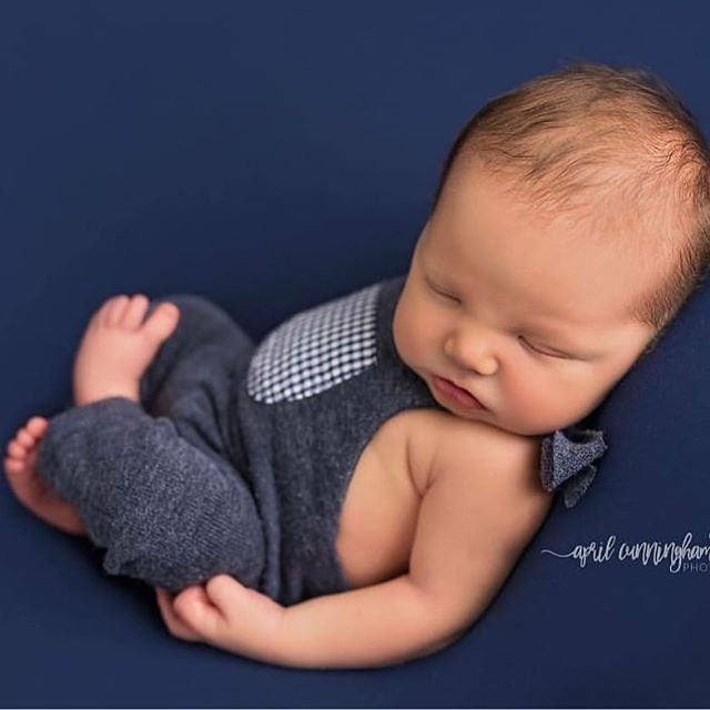 blue overalls baby boy