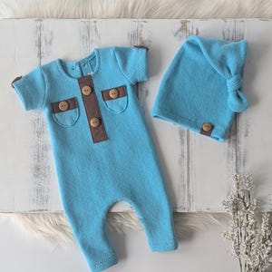 Newborn boy romper, newborn photo prop, boy romper, newborn boy set, boy photo props, newborn photography prop, newborn photo outfit