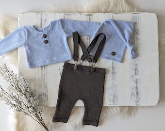 Photo prop pants, newborn boy outfit, boy pants, newborn boy photo prop set, boy photo props, newborn boy pants, boy set, baby boy pants set