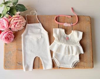 Newborn Girl Dress and Boy Romper, Newborn Photo Props, Newborn Boy Romper, Νewborn Girl Romper, Baby Photography Props, Girl Photo Props