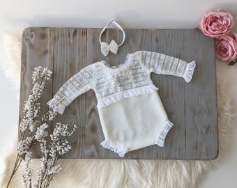 Newborn girl outfit, newborn girl photo outfit, newborn girl lace romper, photoshoot outfit, newborn girl