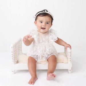 Sitter lace romper, baby girl outfit, sitter session outfits, sitter photo props, photography prop outfit, girl photo prop, baby photo props