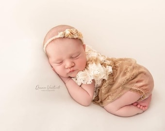 Newborn girl outfit, Newborn boho outfit, Newborn photography props, Νewborn girl romper, Girl romper, Girl props, Newborn girl props