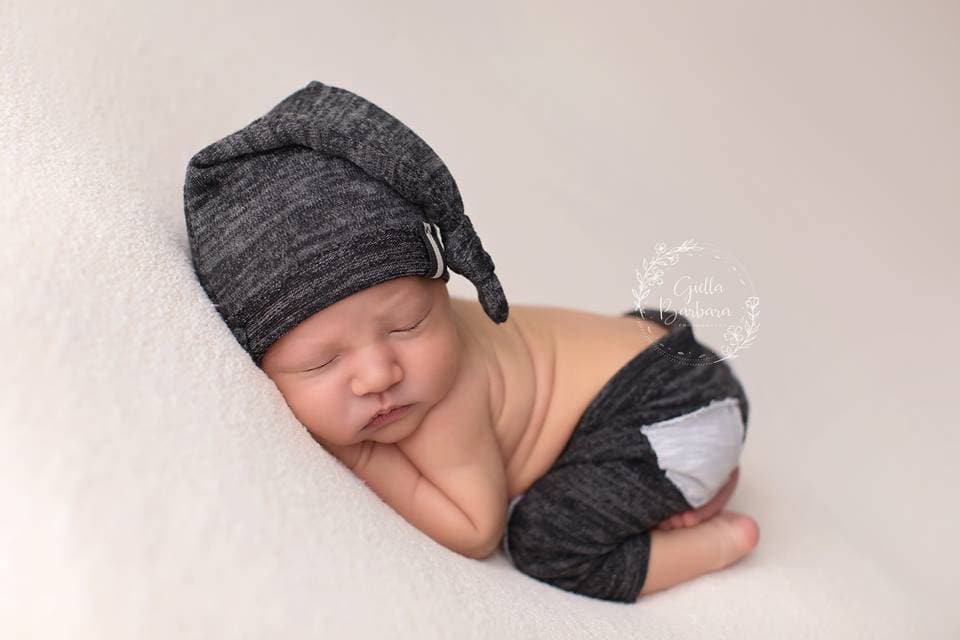 newborn sleeper and hat set
