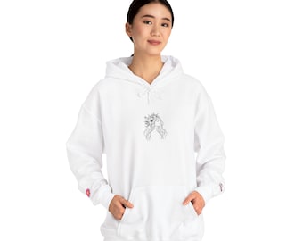 Floral Graphic Hoodie: Unisex Cotton-Blend Sweatshirt
