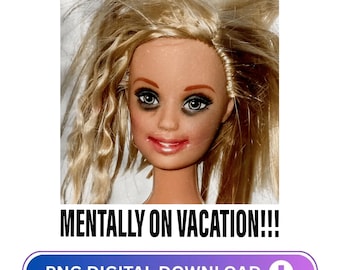Funny Disgusting Doll Face Meme PNG (Digital Download)