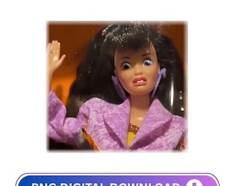 Funny Disgusting Doll Face Meme PNG (Digital Download)