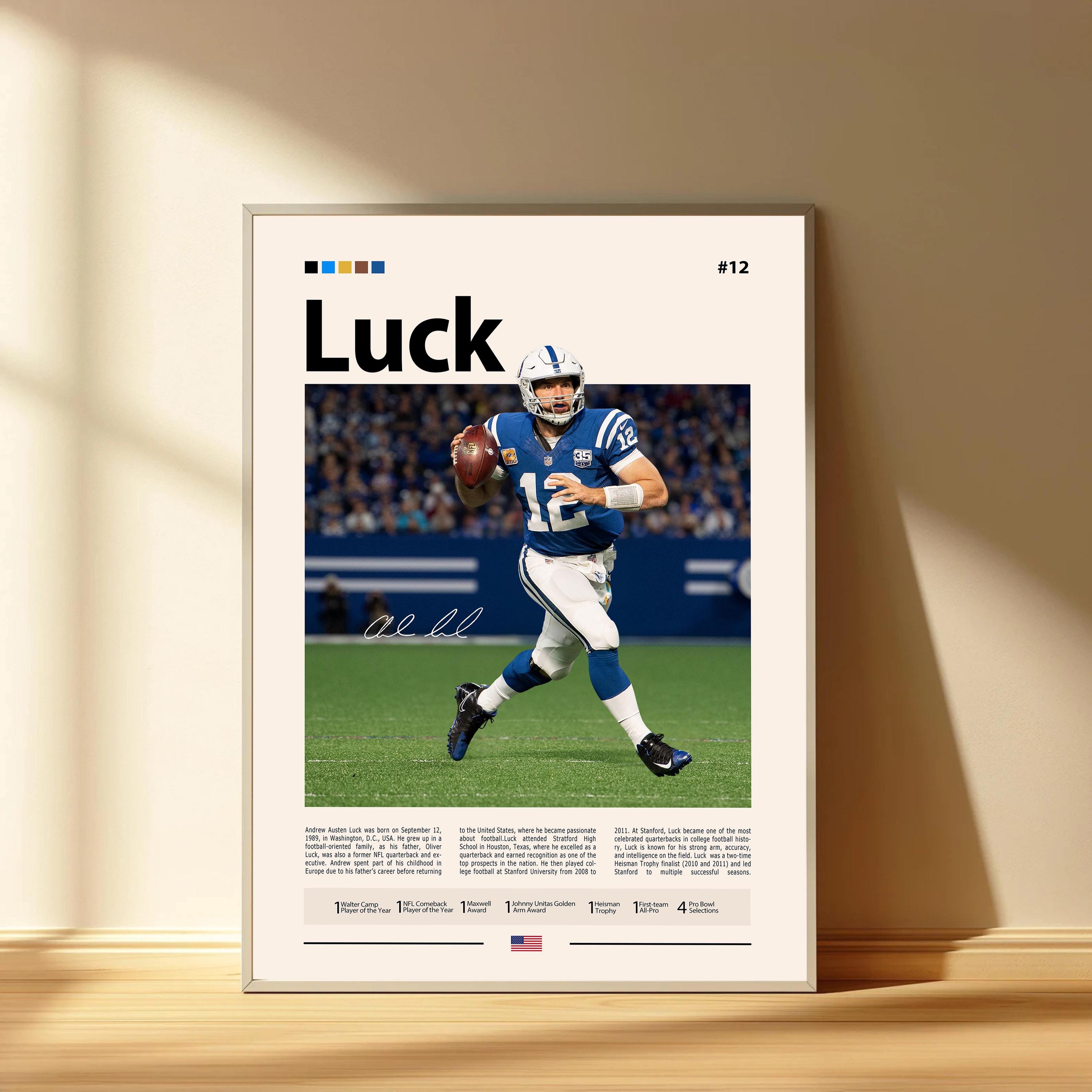 Discover Andrew Luck Poster, Indianapolis Colts Football Poster, Sports Bedroom Posters