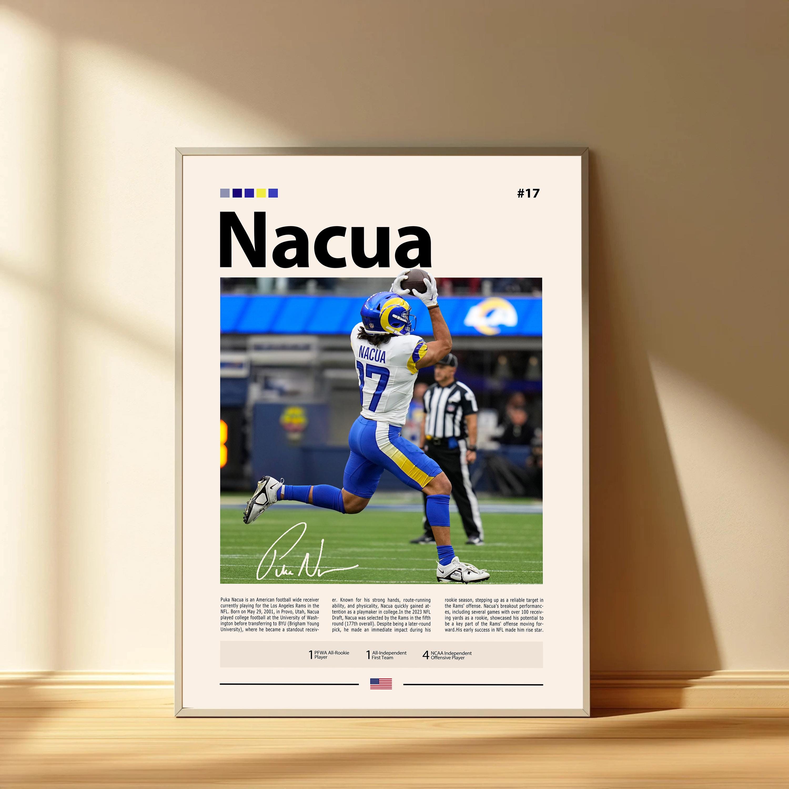 Discover Puka Nacua Poster, Los Angeles Rams Football Poster, Sports Bedroom Posters