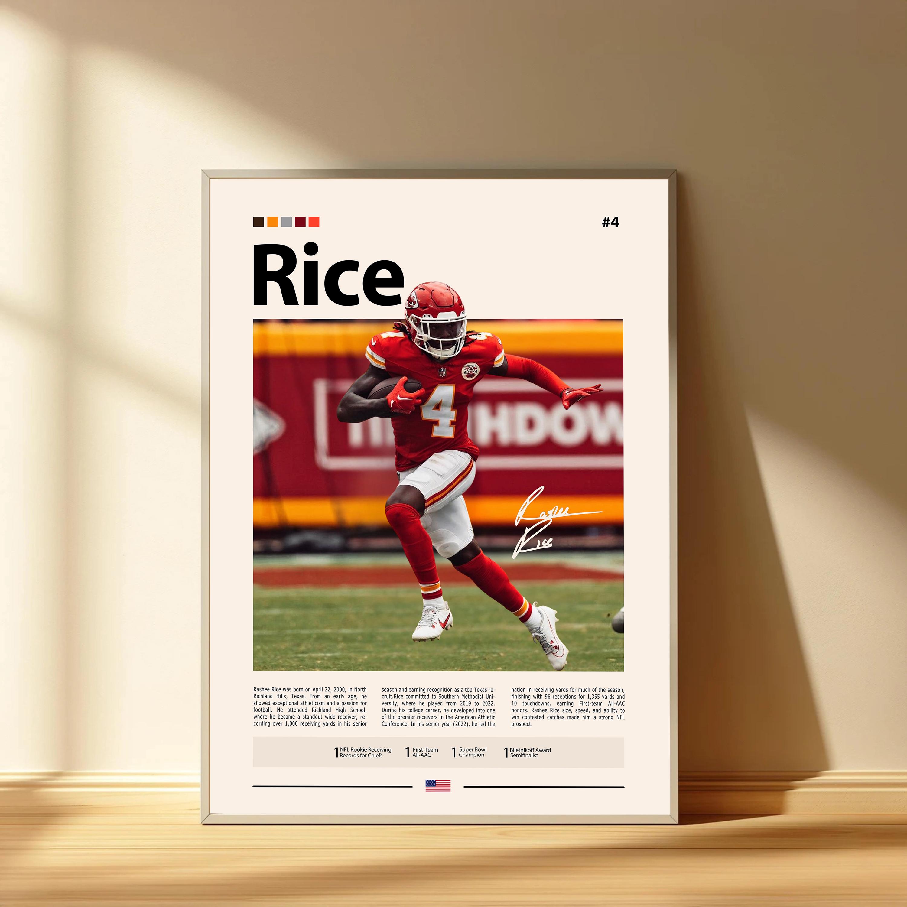 Discover Rashee Rice Poster, Kansas City Chiefs Football Poster, Sports Bedroom Posters