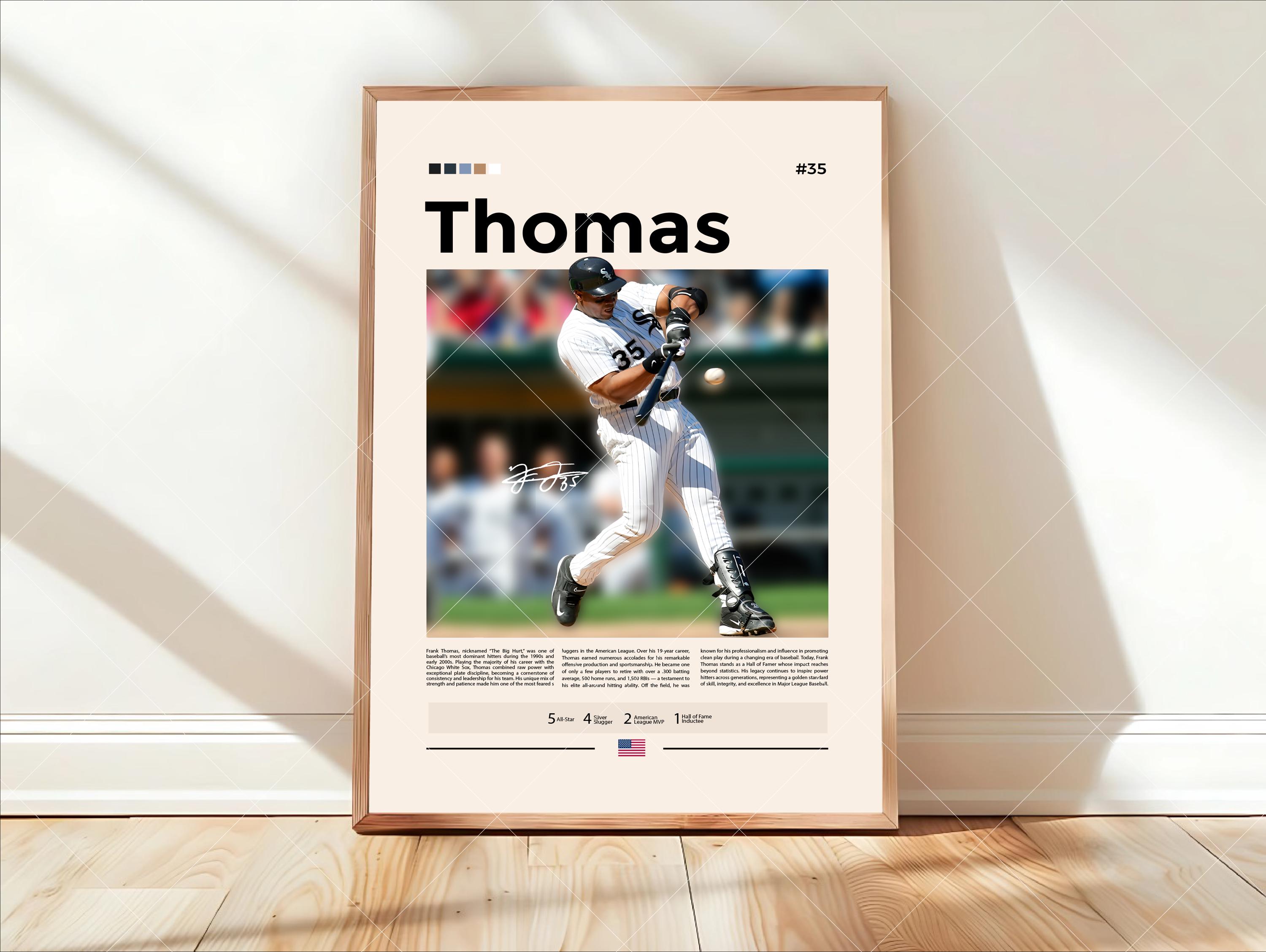 Discover Frank Thomas Poster, Chicago White Sox Baseball Poster, Sports Bedroom Poster Decor