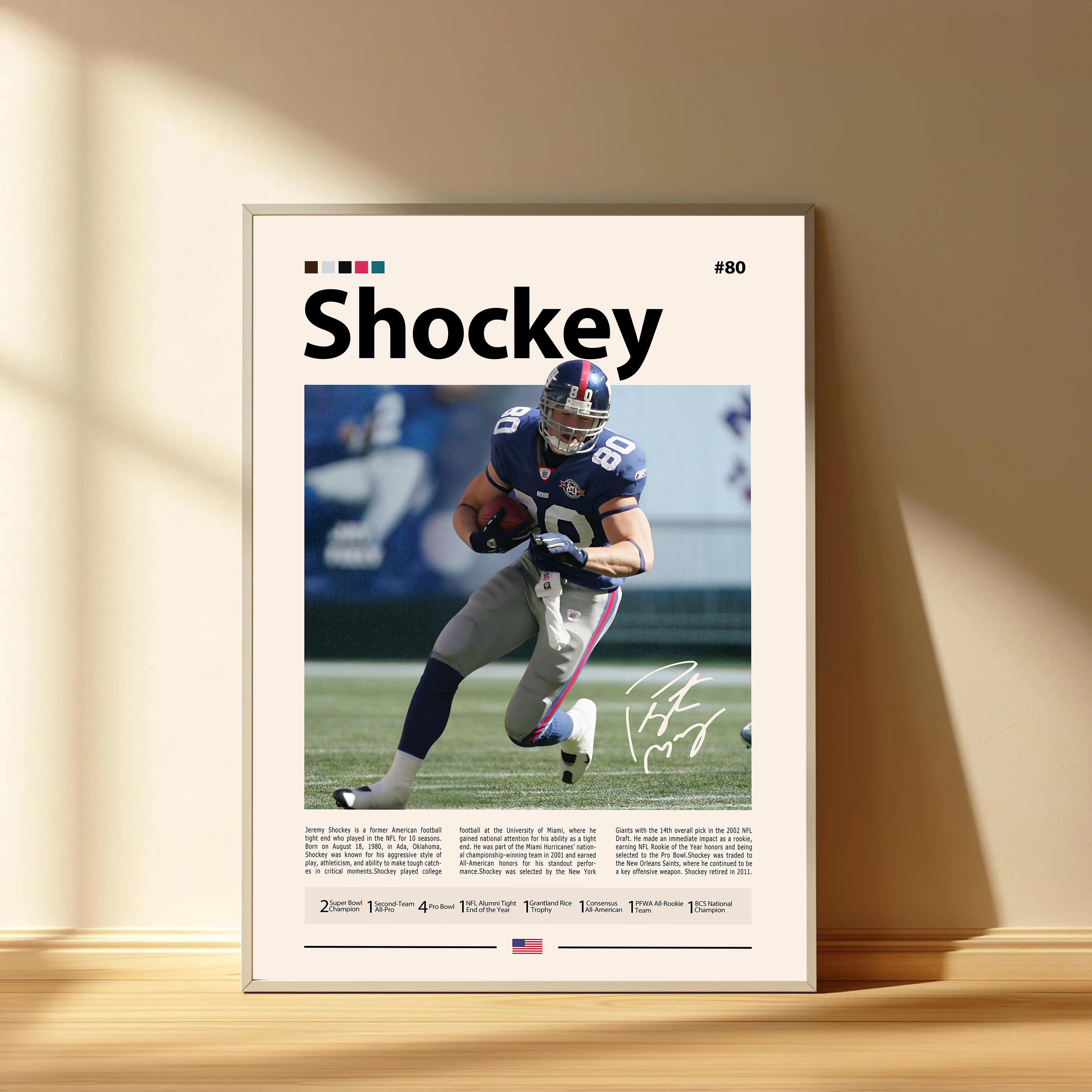 Discover Jeremy Shockey Poster, New York Giants Football Poster, Sports Bedroom Posters