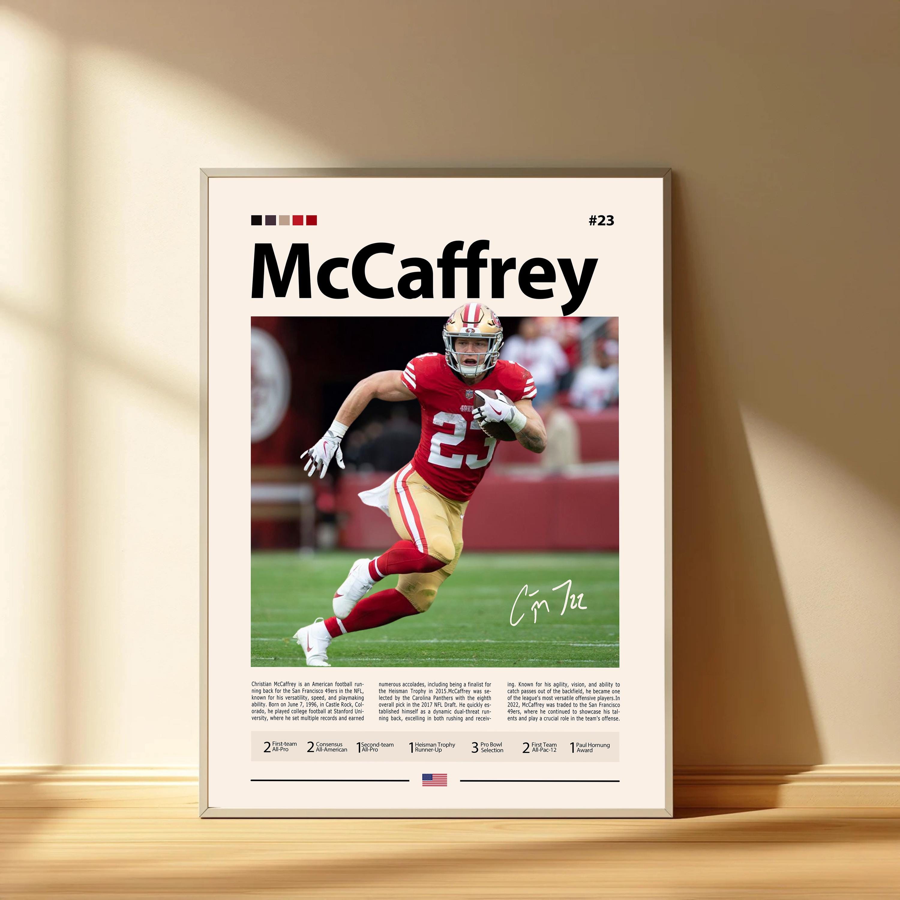 Discover Christian McCaffrey Poster, San Francisco 49ers Football Poster, Sports Bedroom Posters