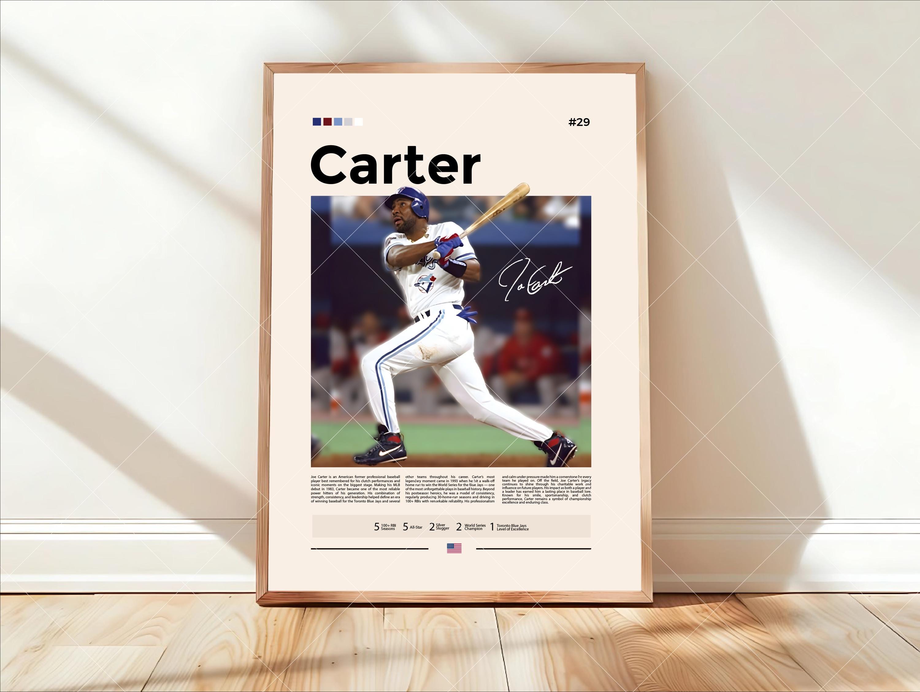 Discover Joe Carter Poster, Toronto Blue Jays Baseball Poster, Sports Bedroom Poster Decor