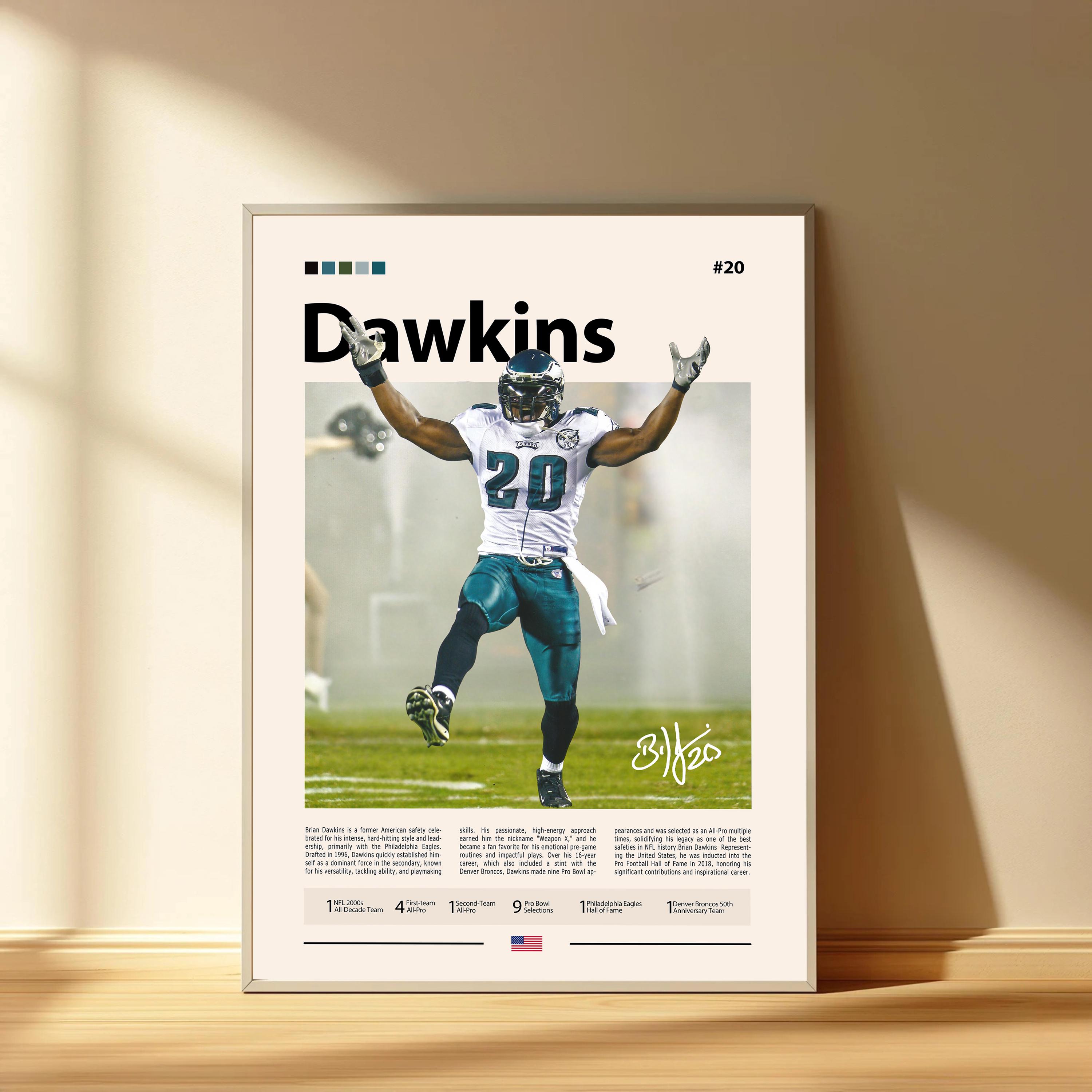 Discover Brian Dawkins Poster, Philadelphia Eagles Football Poster, Sports Bedroom Posters