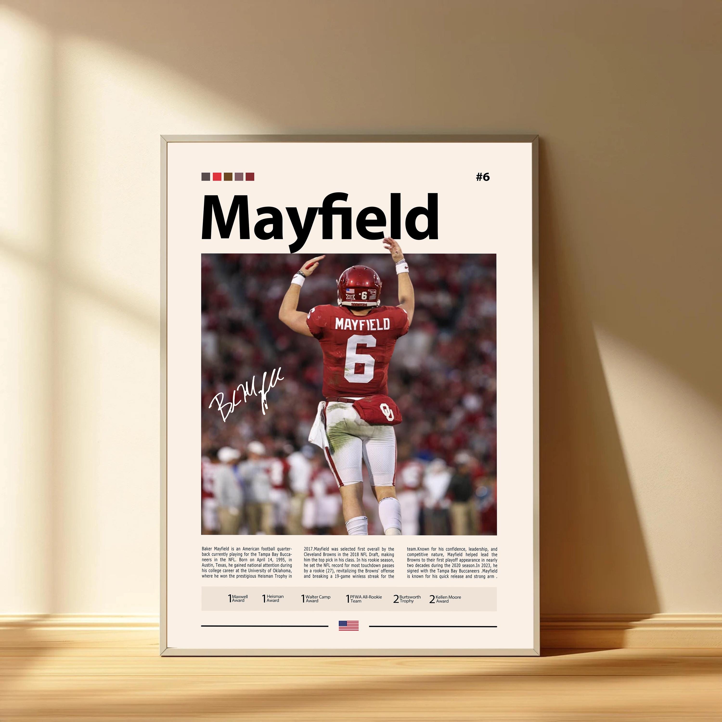 Discover Baker Mayfield Poster, Cleveland Browns Football Poster, Sports Bedroom Posters