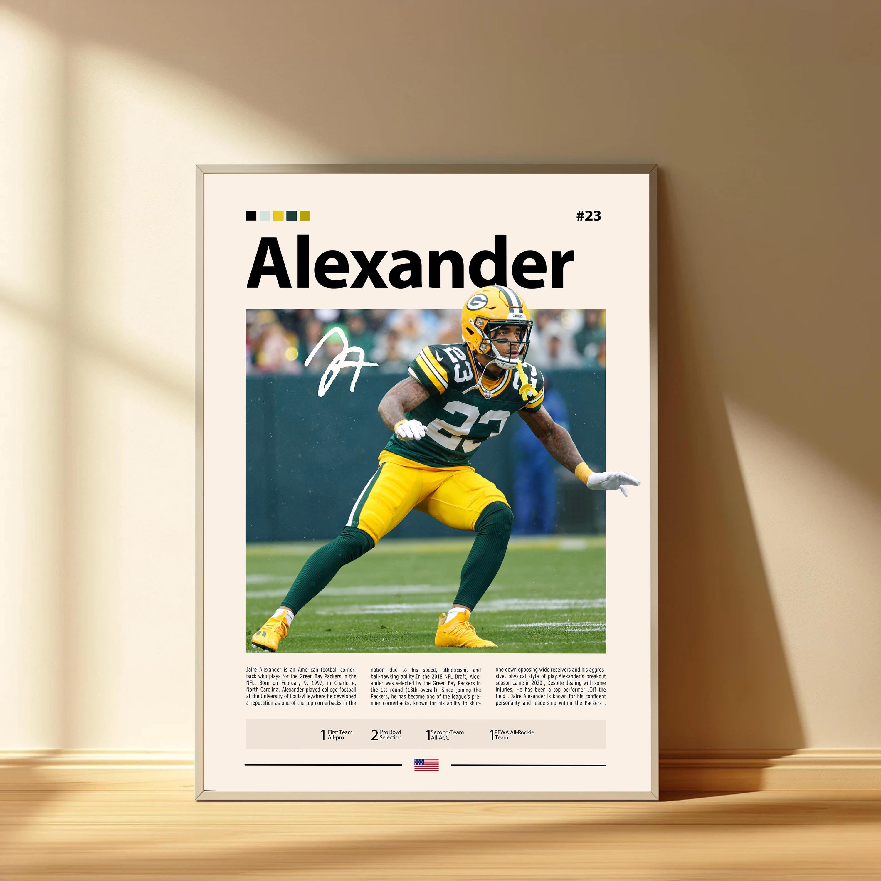 Discover Jaire Alexander Poster, Green Bay Packers Football Poster, Sports Bedroom Posters