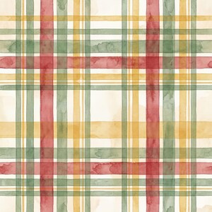 Nahtloses Karomuster in Rot, Grün und Gold, digitales Papier für den Bauernhofbereich, Sublimationsdruck, Print-on-Demand-Produkt im Landhausstil, Scrapbook-Papier im Landhausstil
