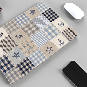 Nautical Patchwork Seamless Pattern, Digital Paper, Sublimation, POD, Fabric, Scrapbook Paper, Commercial Use image 4