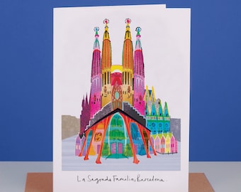 La Sagrada Familia Card, Barcelona Landmark, LM211