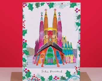 La Sagrada Familia Christmas Card, Spanish Christmas, LM219