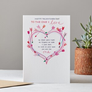 Biglietto di San Valentino "One I Love", cuore d'amore, LT075