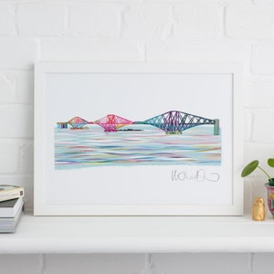 Forth Bridge Framed Print, Scotland Art