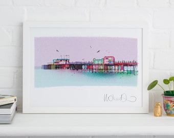 Worthing Pier Framed Print, Sussex Coast