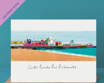 South Parade Pier Card, Portsmouth Costal Art, LM174