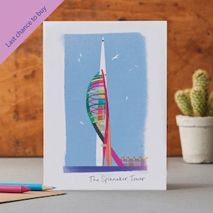La carta della Spinnaker Tower, skyline di Portsmouth, LM066