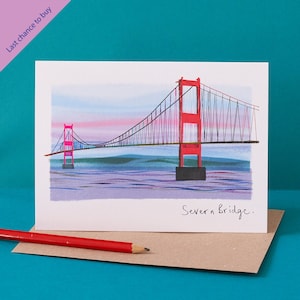 Severn Bridge Card, Welsh Architecture, Welsh Card, LM113