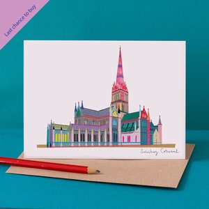 Tarjeta de la Catedral de Salisbury, Arte de Salisbury, LM139