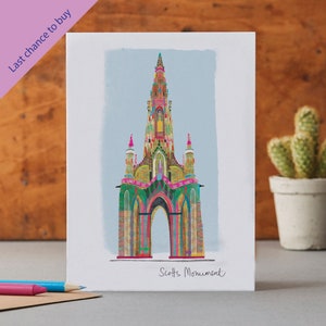 Scott Monument Card, Arte di Edimburgo, Architettura scozzese, LM036