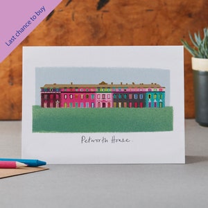 Petworth House Card, West Sussex Art, Rainbow House, LM037