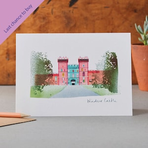 Carte Londres Château de Windsor, souvenir de mariage royal, LM020