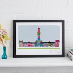 Glasgow University Framed Print, Scotland Art