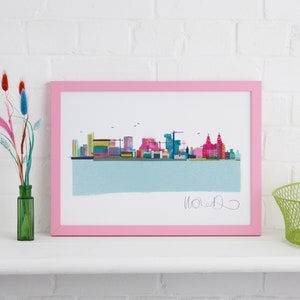 Liverpool Skyline Framed Print, City Art