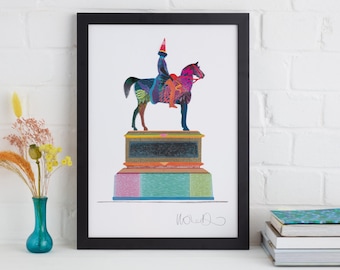 Ingelijste print hertog van Wellington, Schotland kunst