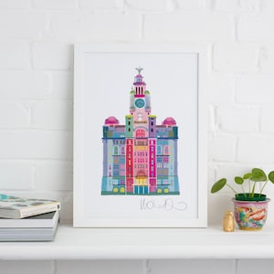 Liver Building Framed Print, Landmark Art