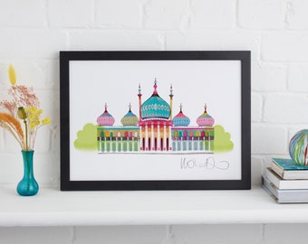 Brighton Pavilion Framed Print, Sussex Art