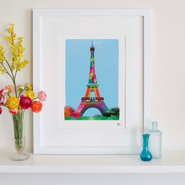 Eiffel Tower Print, Capital City Art, French Architecture