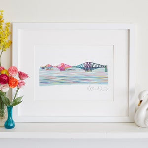 Forth Bridge Print, Scottish Architecture, Edinburgh Art