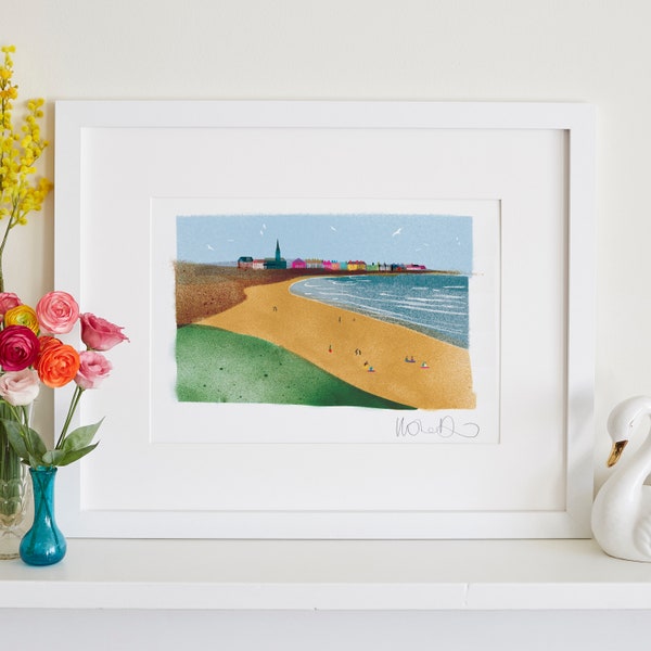 Longsands Tynemouth Print, Newcastle Art, Living Room Decor