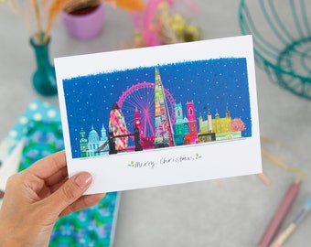 London City Skyline Christmas Card, LM076