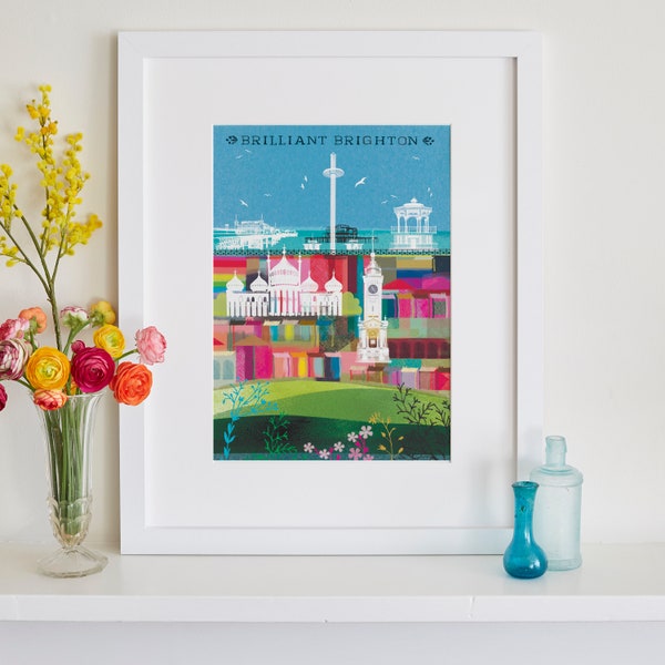 Brilliant Brighton Print, Recency Architecture, Sussex Landmarks