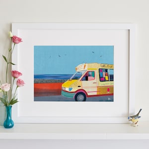 Hockings Ice Cream Van Print, British Seaside