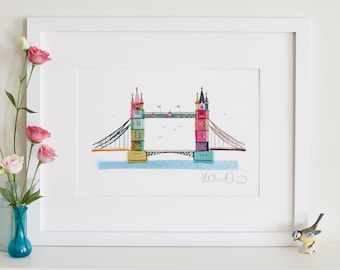 Impresión del puente de la torre, arte de la pared de Londres