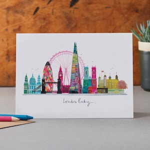 London Baby Card, London Skyline, LM064