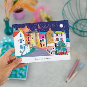 Carte de Noël Robin Hoods Bay, Yorkshire Town, LM221