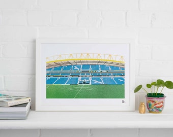 Amex Stadium Brighton Print, Brighton Art, Football Stadium Art